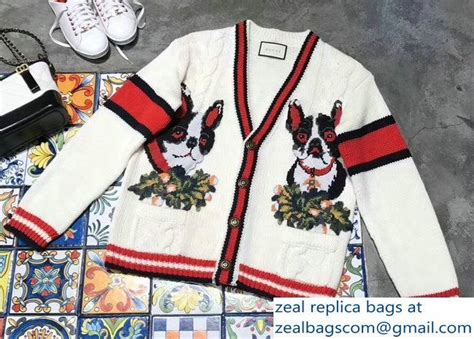 gucci boston terrier sweater|gucci cardigans for women.